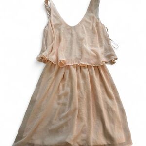 Elegant Baby Pink Sleeveless Dress
